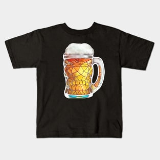 Dark brew gothic batik style microbrew father's day beer drinker Kids T-Shirt